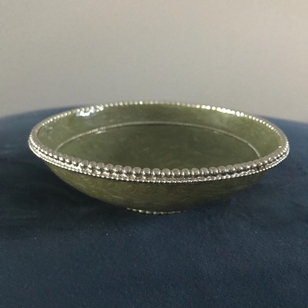 Mike and Ally Gold Enamel Trinket Bowl Vintage